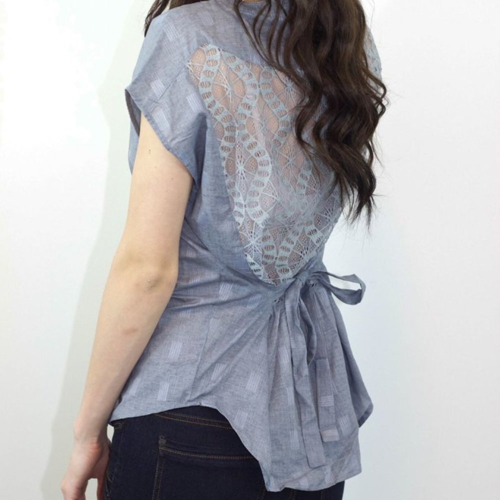 Very J Lace-back Blouse